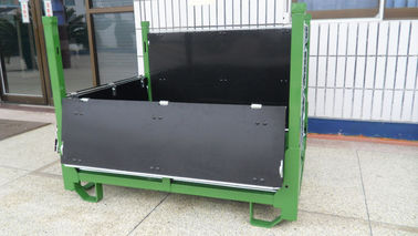 Zinc Plated Metal Mesh Containers Anti Dust Rigid Mesh Pallet Cages