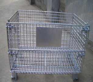 Industrial Heavy Duty Mesh Container Stackable Collapsible Rigid Pallet Containers